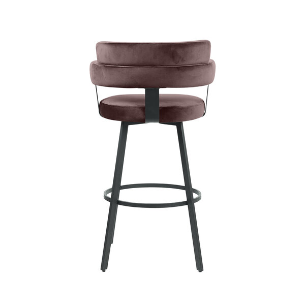 Barkruk Bardio | Taupe | Fluweel | Hoog | 2 stuks