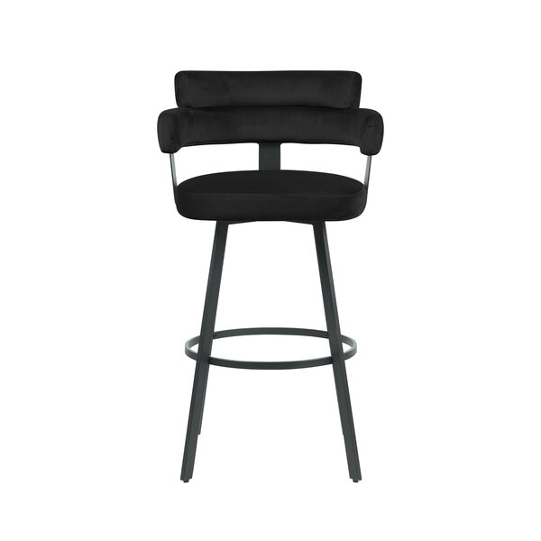 Barkruk Bardio | Zwart | Fluweel | Hoog | 2 stuks