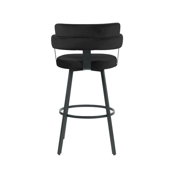 Barkruk Bardio | Zwart | Fluweel | Hoog | 2 stuks