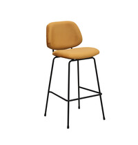 LABEL51 Barkruk Bello | Oker | Fluweel | Hoog | 2 stuks 