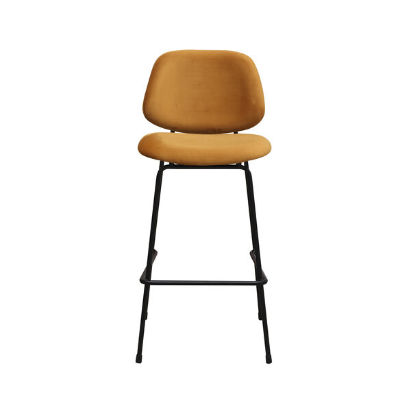 Barkruk Bello | Oker | Fluweel | Hoog | 2 stuks