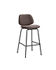 LABEL51 Barkruk Bello | Taupe | Fluweel | Hoog | 2 stuks 
