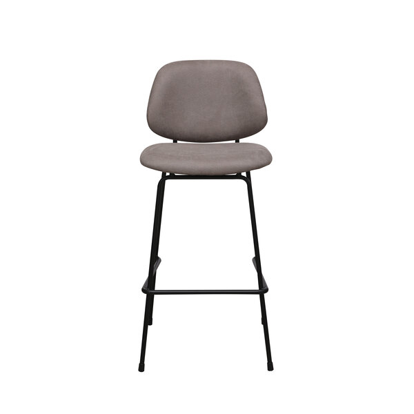 Barkruk Bello | Taupe | Micro Suede | Hoog | 2 stuks