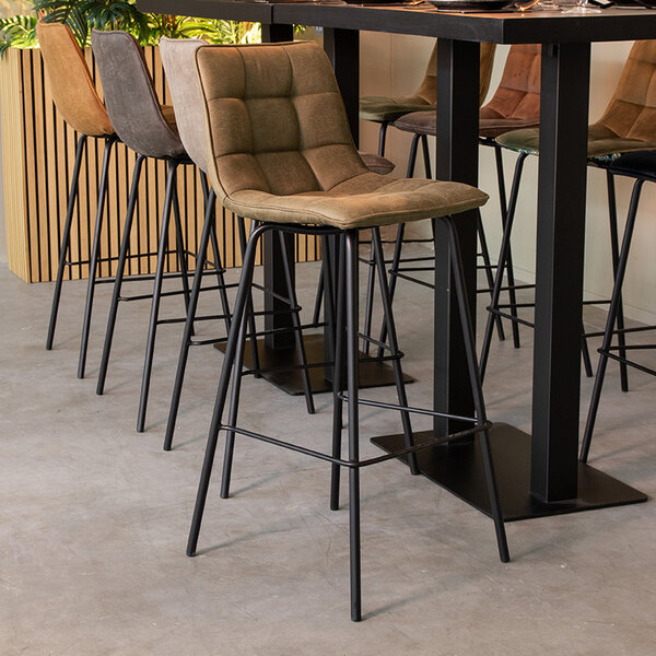 Barkruk Bistro | Moss | Micro Suede | Hoog