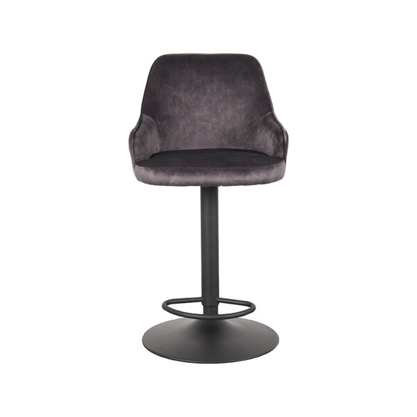 Barkruk Fender | Antraciet | Velours | Gaslift