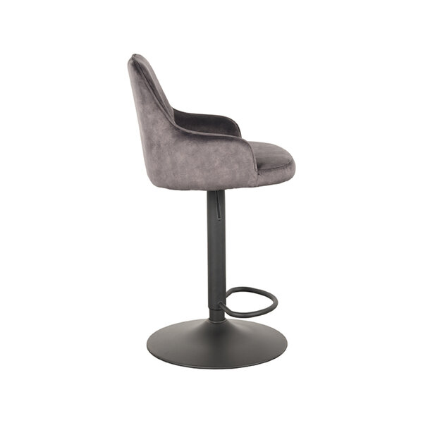 Barkruk Fender | Antraciet | Velours | Gaslift