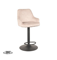 LABEL51 Barkruk Fender | Naturel | Velours | Gaslift