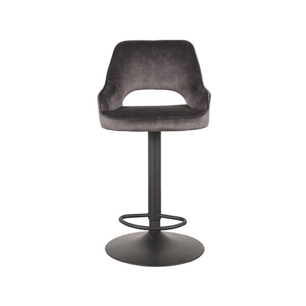 Barkruk Fer | Antraciet | Velours | Gaslift