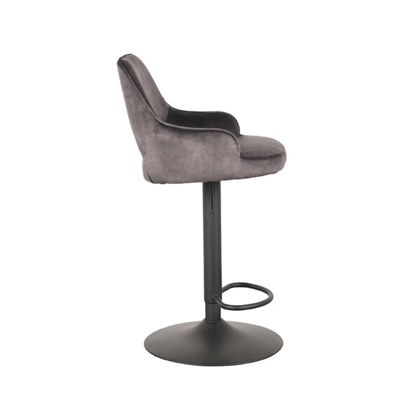 Barkruk Fer | Antraciet | Velours | Gaslift