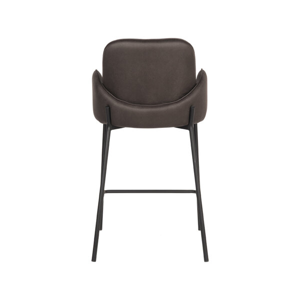 Barkruk Jari | Antraciet | Microvezel | Laag | 2 stuks