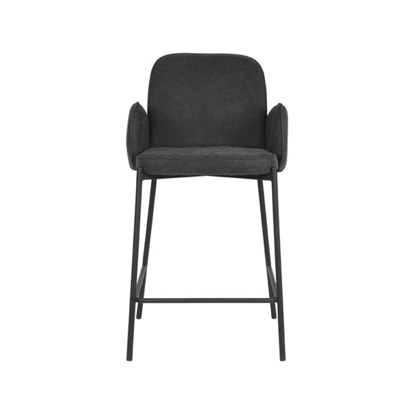 Barkruk Jari | Antraciet | Weave | Laag | 2 stuks