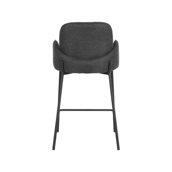 Barkruk Jari | Antraciet | Weave | Laag | 2 stuks