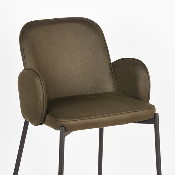 Barkruk Jari | Army | Microvezel | Laag | 2 stuks