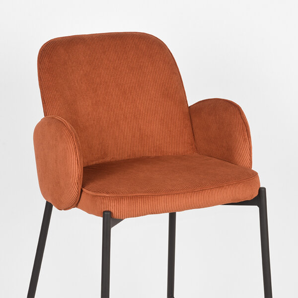 Barkruk Jari | Rust | Ribcord | Laag | 2 stuks