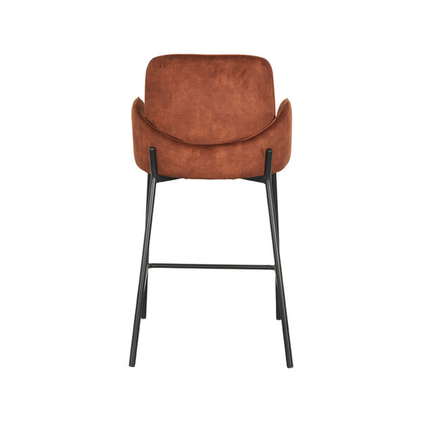 Barkruk Jari | Rust | Velours | Laag | 2 stuks