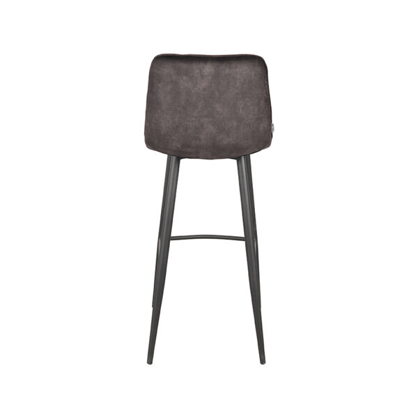 Barkruk Jelt | Antraciet | Velours | Hoog | 2 stuks