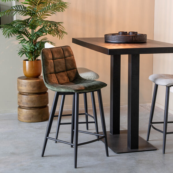 Barkruk Jelt | Hunter | Velours | Hoog | 2 stuks