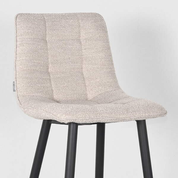 Barkruk Jelt | Naturel | Boucle | Hoog | 2 stuks