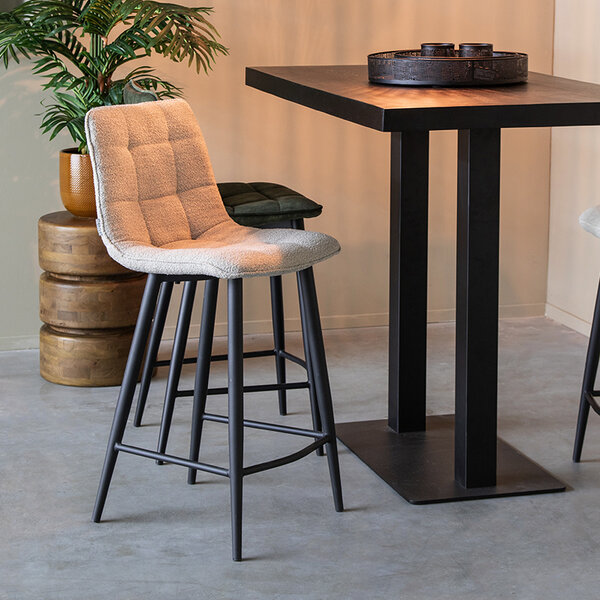 Barkruk Jelt | Naturel | Boucle | Laag | 2 stuks