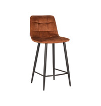 LABEL51 Barkruk Jelt | Oker | Velours | Laag | 2 stuks 