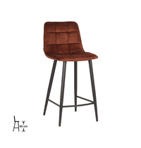 LABEL51 Barkruk Jelt | Rust | Velours | Laag | 2 stuks