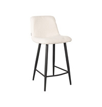 LABEL51 Barkruk Jep | Ivoor | Teddy | Laag | 2 stuks