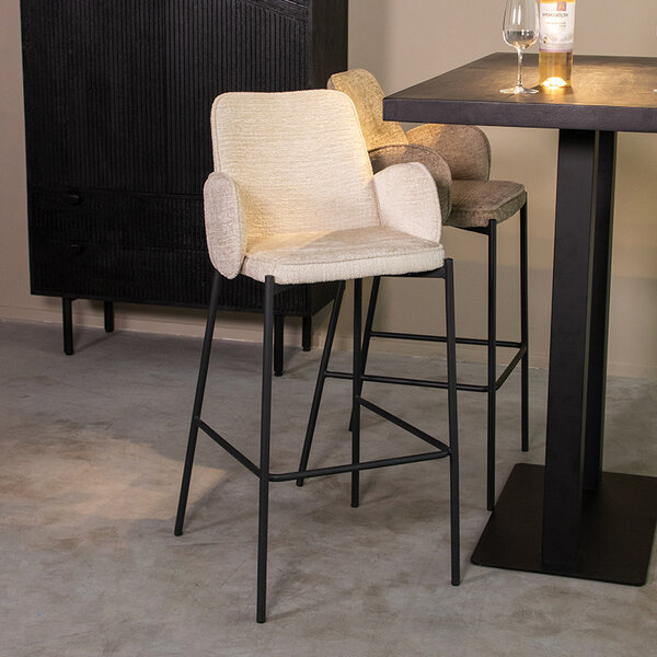 Barkruk Joni | Creme | Elegance | Hoog | 2 stuks