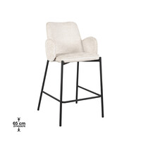 LABEL51 Barkruk Joni | Creme | Elegance | Laag | 2 stuks