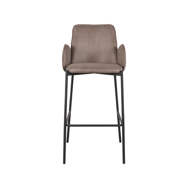 Barkruk Joni | Taupe | Micro Suede | Hoog | 2 stuks