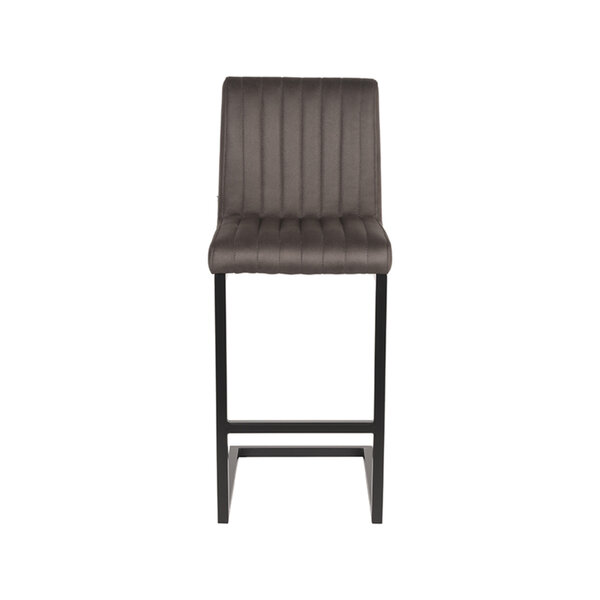 Barkruk Milo | Antraciet | Microvezel | Laag