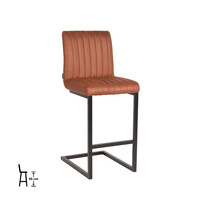 LABEL51 Barkruk Milo | Cognac | Microvezel | Laag 