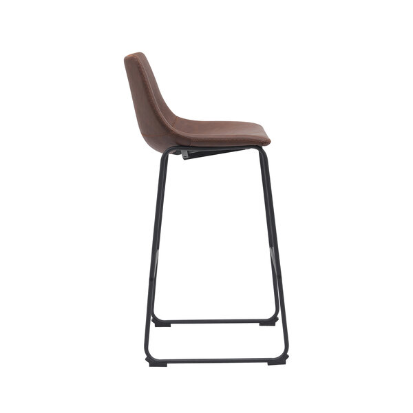 Barkruk Risto | Bruin | Kunstleder | Hoog