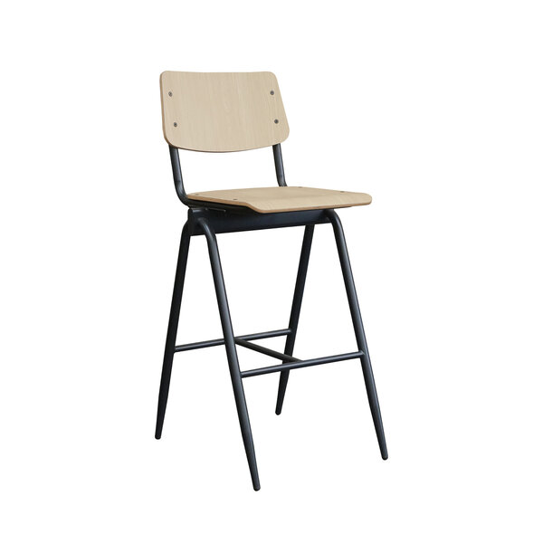 Barkruk Solid | Naturel | Hout | Hoog | 2 stuks