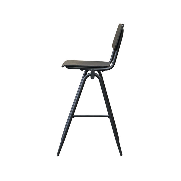 Barkruk Solid | Zwart | Hout | Hoog | 2 stuks