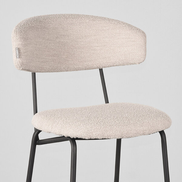 Barkruk Zack | Naturel | Boucle | Hoog | 2 stuks