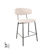 LABEL51 Barkruk Zack | Naturel | Boucle | Laag | 2 stuks