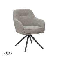 LABEL51 Stoel Akira | Mushroom | Royal Boucle | Zwart Metalen Frame | 2 stuks 