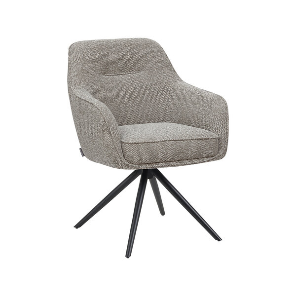 Stoel Akira | Mushroom | Royal Boucle | Zwart Metalen Frame | 2 stuks