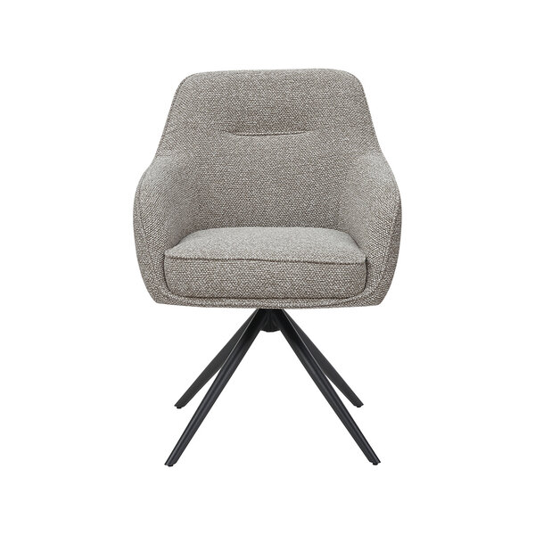 Stoel Akira | Mushroom | Royal Boucle | Zwart Metalen Frame | 2 stuks