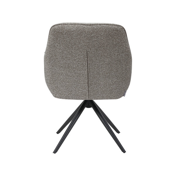 Stoel Akira | Mushroom | Royal Boucle | Zwart Metalen Frame | 2 stuks