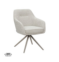 LABEL51 Stoel Akira | Naturel | Royal Boucle | Taupe Metalen Frame | 2 stuks