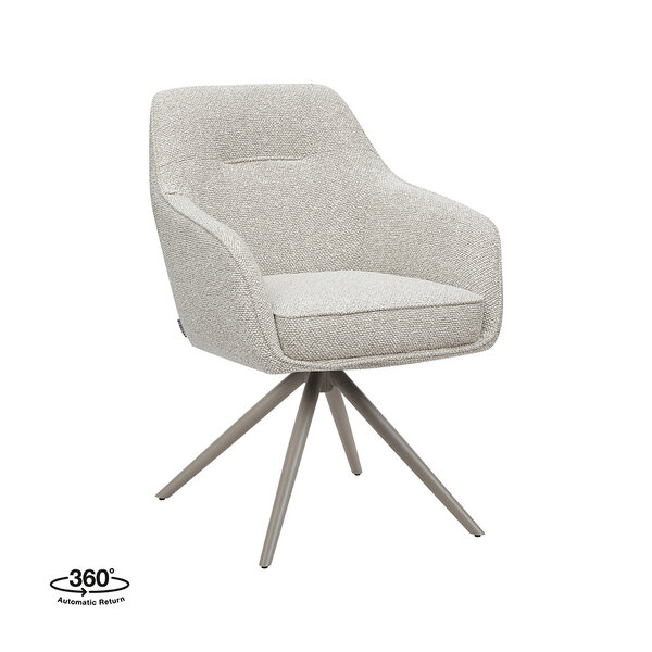 Stoel Akira | Naturel | Royal Boucle | Taupe Metalen Frame | 2 stuks