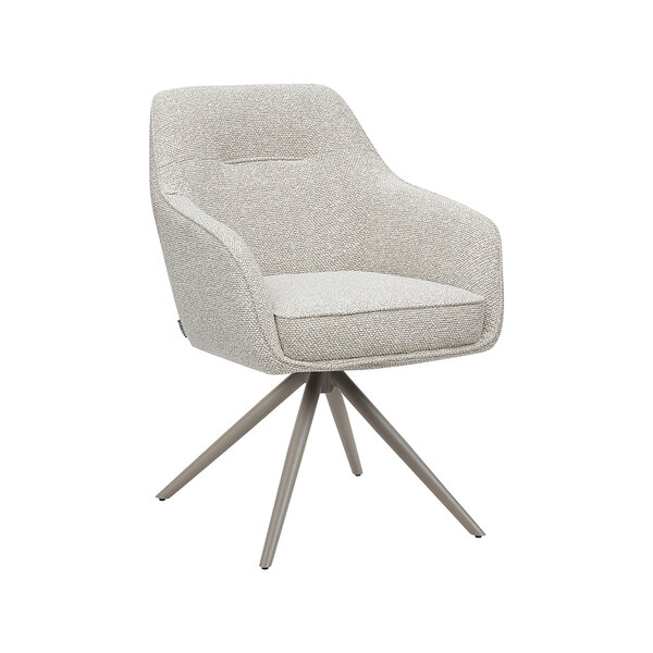 Stoel Akira | Naturel | Royal Boucle | Taupe Metalen Frame | 2 stuks