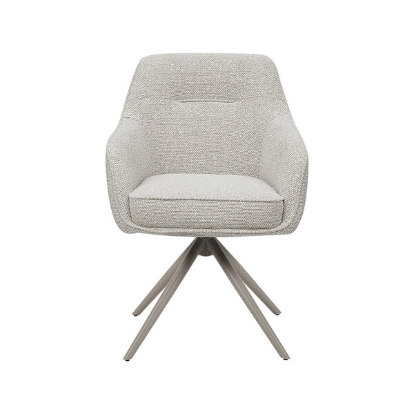 Stoel Akira | Naturel | Royal Boucle | Taupe Metalen Frame | 2 stuks