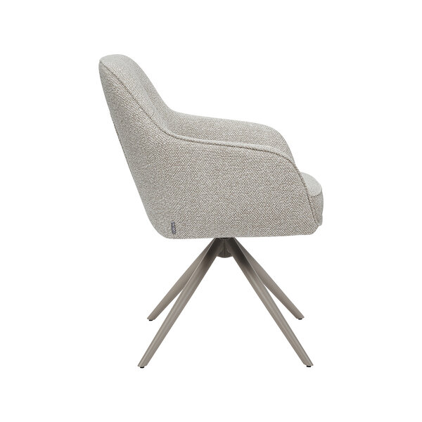 Stoel Akira | Naturel | Royal Boucle | Taupe Metalen Frame | 2 stuks