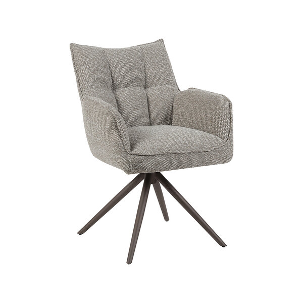 Stoel Amalfi | Mushroom | Royal Boucle | Brons Metalen Frame | 2 stuks