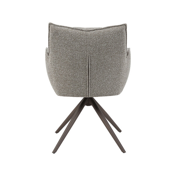 Stoel Amalfi | Mushroom | Royal Boucle | Brons Metalen Frame | 2 stuks