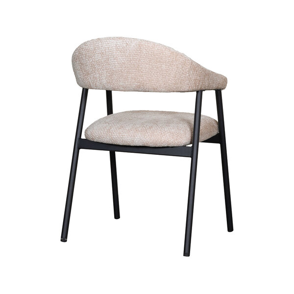 Stoel Amaze | Clay | Elite | Zwart Metalen Frame | 2 stuks