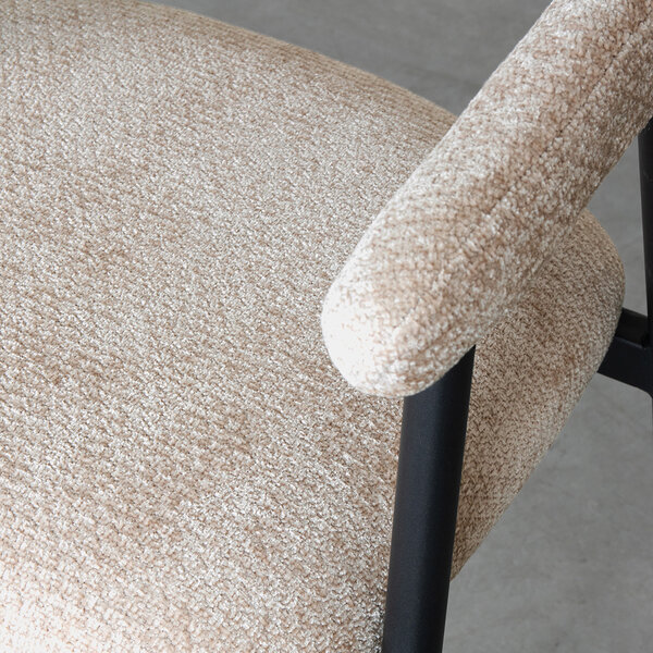 Stoel Amaze | Clay | Elite | Zwart Metalen Frame | 2 stuks