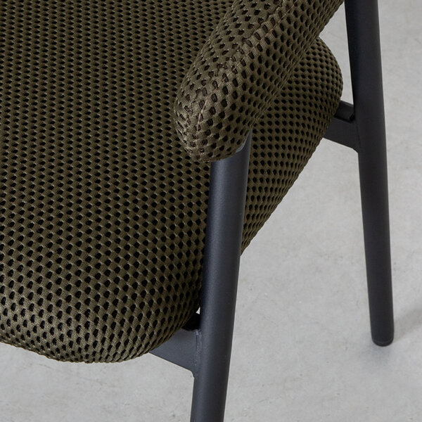Stoel Amaze | Hunter | Breathe | Zwart Metalen Frame | 2 stuks